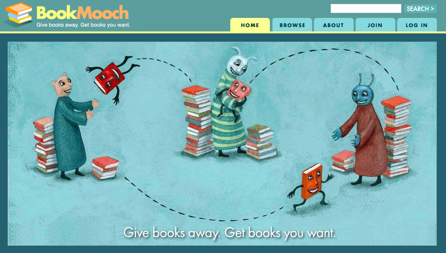 Bookmooch.com source for free books