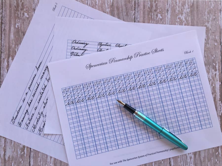How I Improved My Handwriting: Spencerian Penmanship| pageflutter.com | Spencerian cursive is a lovely and practical penmanship program for journaling and handwritten letters.
