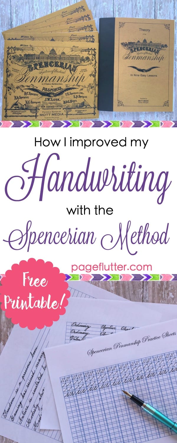 How I Improved My Handwriting with Spencerian Penmanship| pageflutter.com | Spencerian cursive is a lovely and practical penmanship program for journaling and handwritten letters.