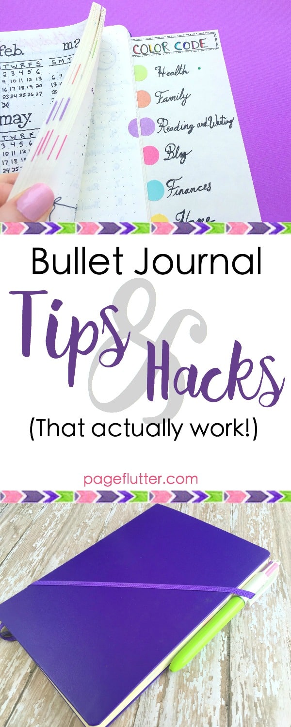  Bullet Journal Hacks That Actually Work | pageflutter.com | Easy productivity & organization hacks to improve your bullet journal!
