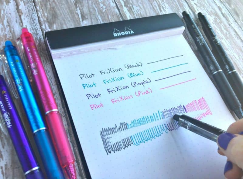 I tried Pilot FriXion erasable gel pens in my bullet journal, and here's what happened.