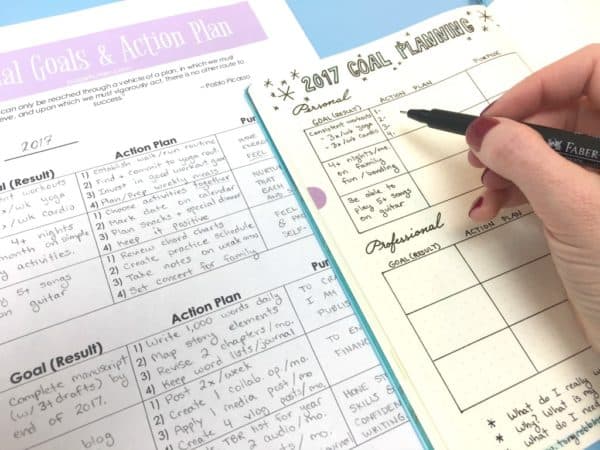 How To Use Your Bullet Journal For Some Serious Goal Planning - Type B  Planner