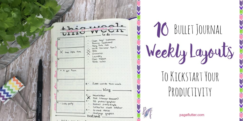 10 Weekly Bullet Journal Layouts To Kickstart Your Productivity Page Flutter