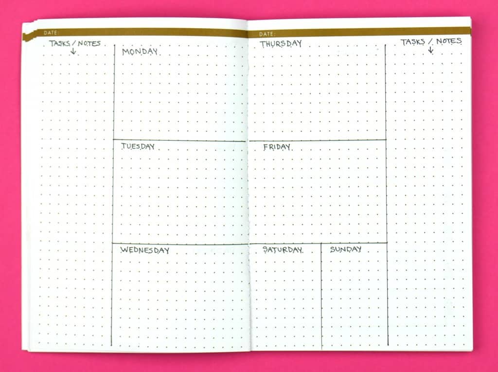 10 Bullet Journal weekly layouts if you want to keep work and personal in  the same spread