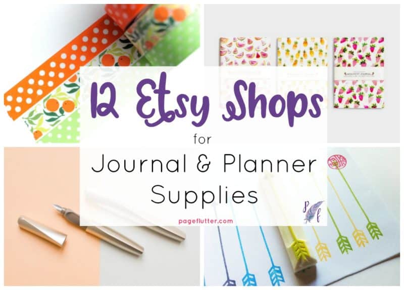 12 Irresistible Etsy Shops for Journal + Planner Supplies Page Flutter