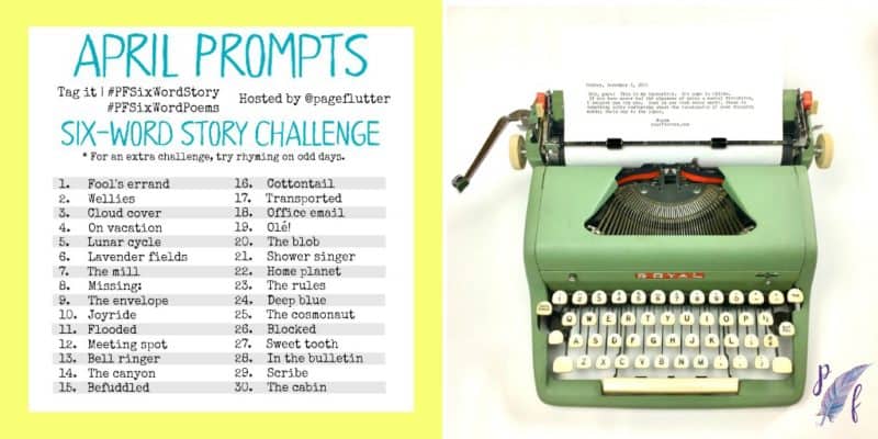 April challenge prompts for the #PFSixWordChallenge. Daily creative exercise for your Bullet Journal!