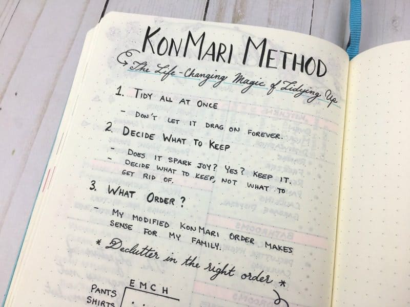 Tackle Spring cleaning with KonMari and my Bullet Journal. 