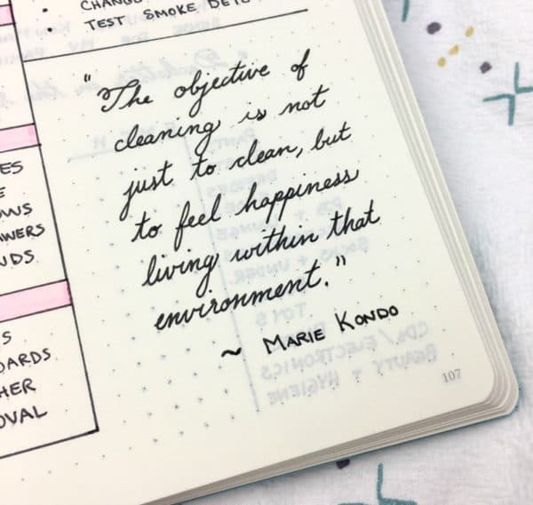 Tackle Spring cleaning with KonMari and my Bullet Journal.