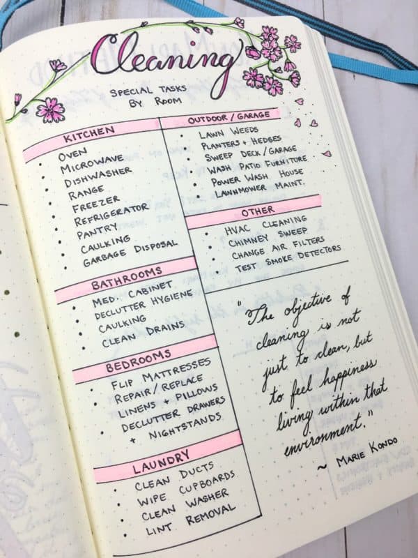 Tackle Spring cleaning with KonMari and my Bullet Journal. 