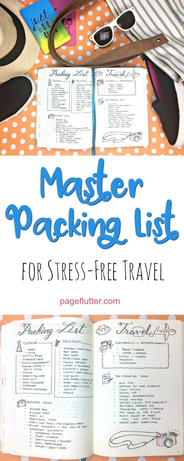 Master packing list for tree-free travel. For my blogging conference?