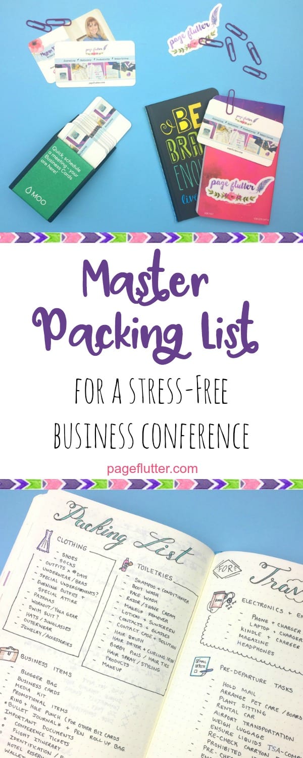 Master packing list for tree-free travel. For my blogging conference?