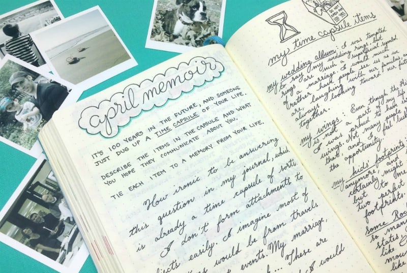 Memoir prompts for creative writing in your journal. Discover yourself through memories.