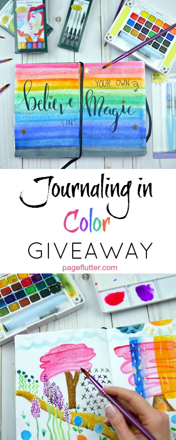 Journaling in Color. I'm giving away an HUGE art journaling starter kit. Don't miss this giveaway!