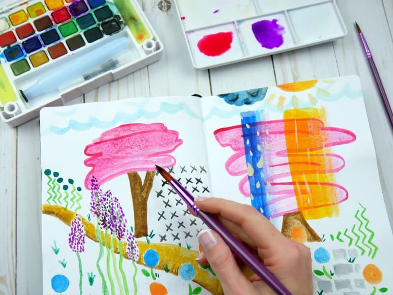 Watercolor Sketch Journaling: Illustrations, Typography and