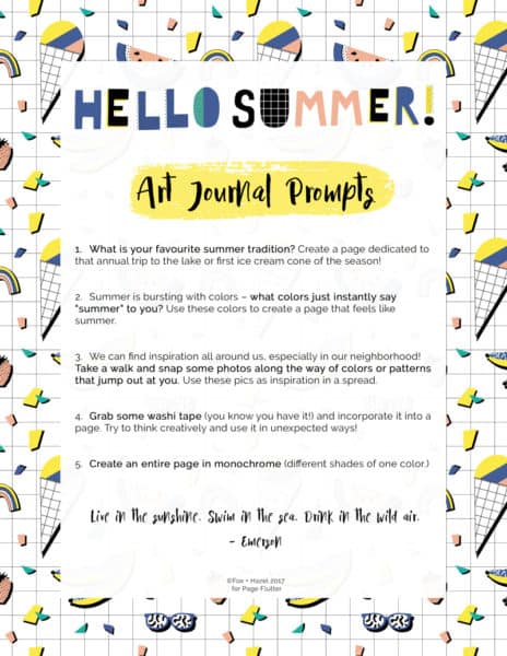 Summer Creative Journaling