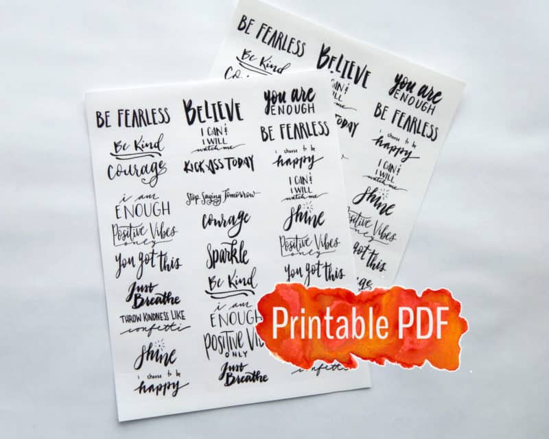 (Coffee Fox Creations) Planner printables and stickers are great shortcuts for Bullet Journaling