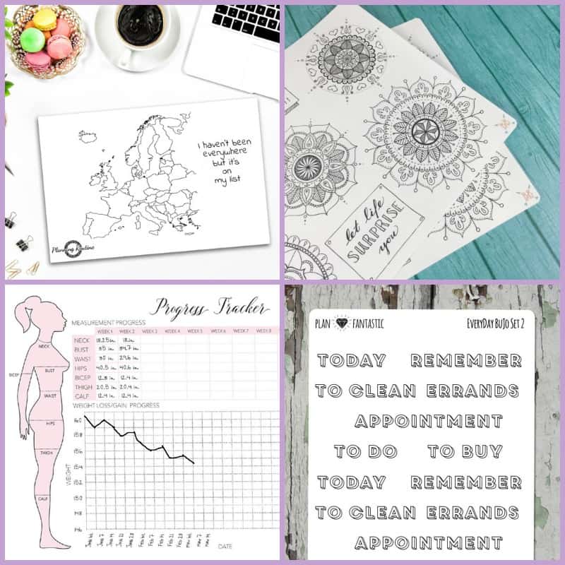 Planner printables and stickers are great shortcuts for Bullet Journaling