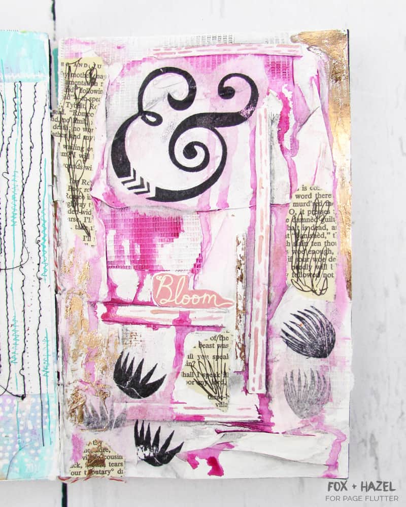 Create texture in your art journal using minimal supplies