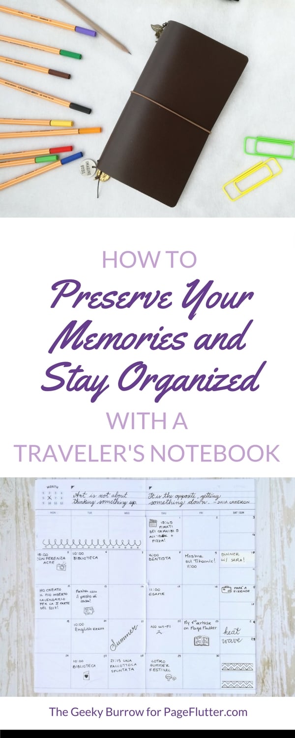 A Traveler's notebook is a flexible and timeless way to track events and memories.