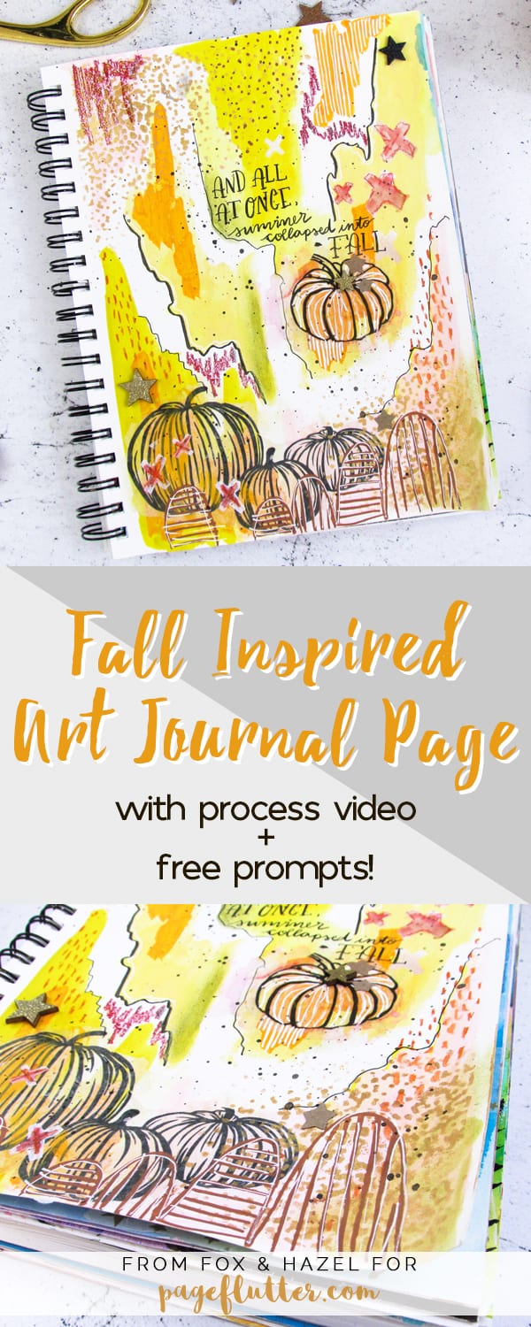 Fall Inspired Art Journal Page // Fox + Hazel for Page Flutter