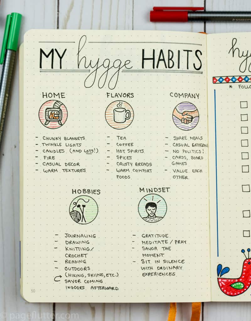 Adding Hygge to my journal routine for cozier, happier winters!