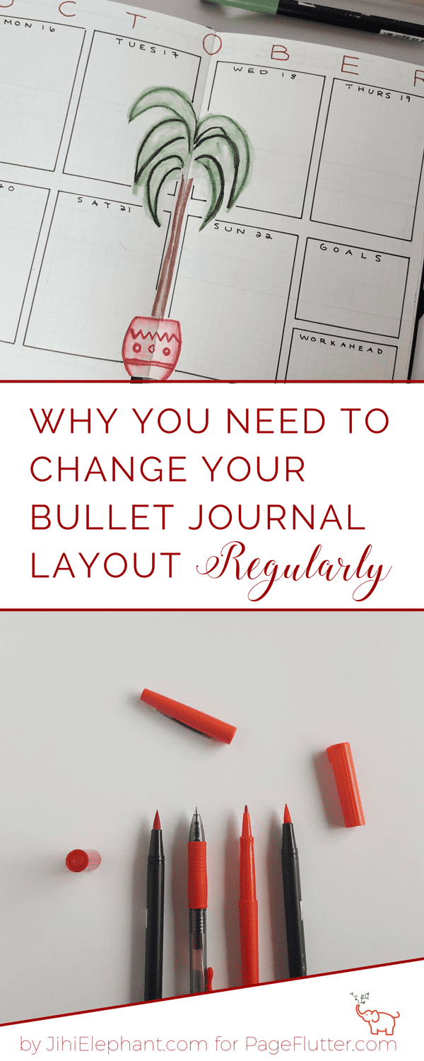 Bullet Journal layout. Don't get in a rut with your Bullet Journal layout. Planning routines can actually be more productive with change.