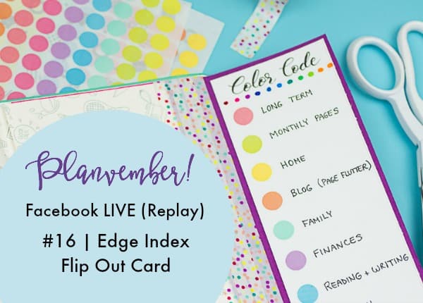 An easy journal index flip out card to organize your planning pages. #journal #plannerhack #bujo