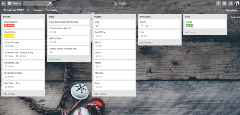 Using a Bullet Journal and Trello holiday planning routine to stay organized. #productivity #planning #bulletjournal #trello