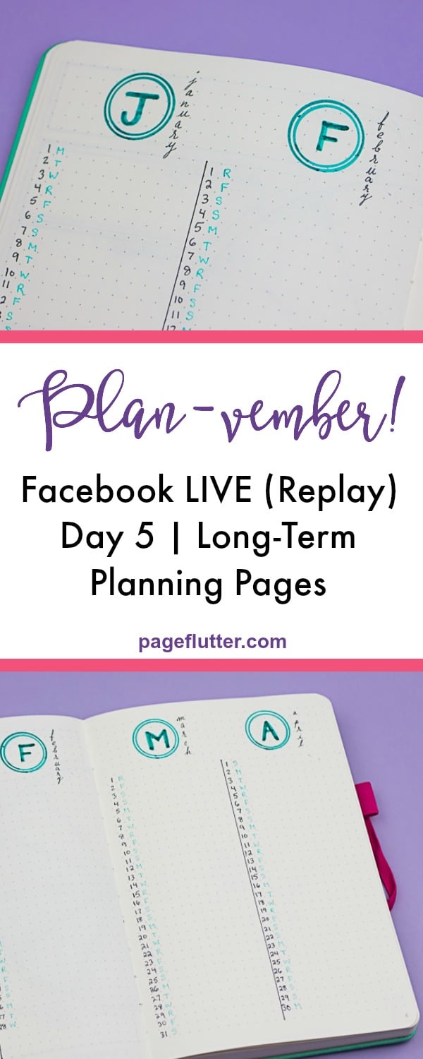 Planvember Day 5 (Facebook LIVE replay). Long-Term/Future Planning. Journal with me, my 2018 Bullet Journal.