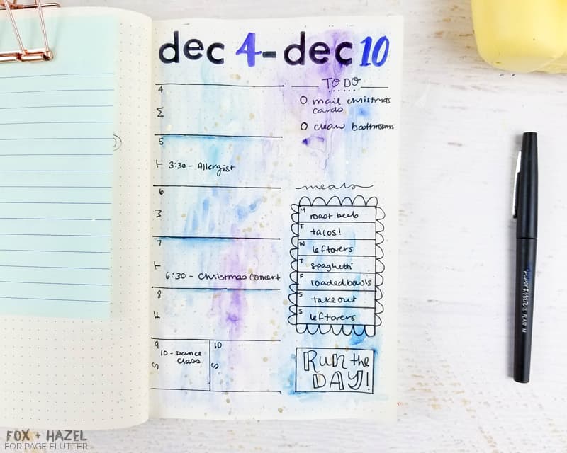 How To Create A Watercolor Background In Your Bullet Journal