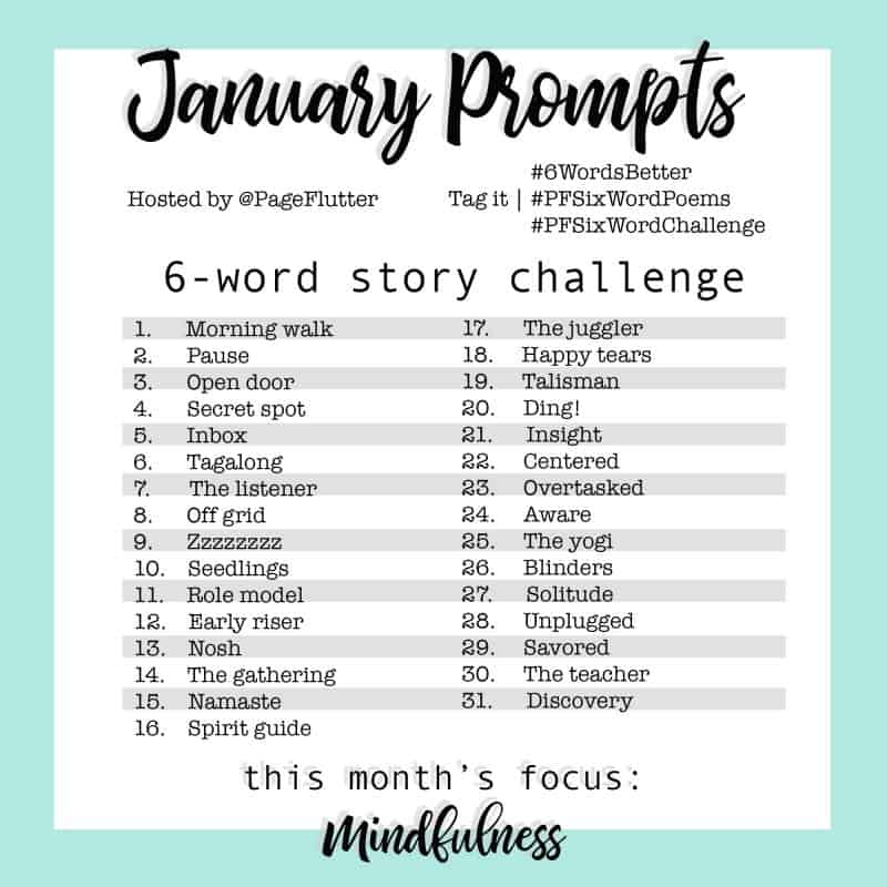 The NEW 6-Word Story Challenge for journaling, writing, self-improvement, mindfulness, and goal setting.