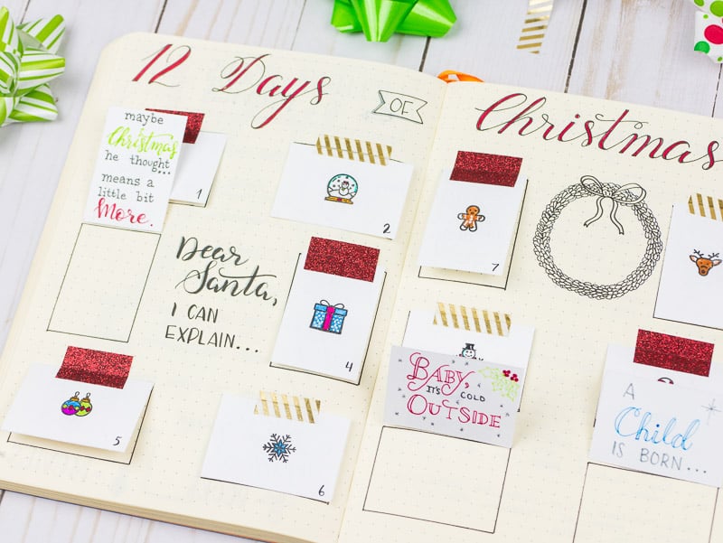 Holiday Journaling DIY Advent Calendar and Memory Keeper Page Flutter