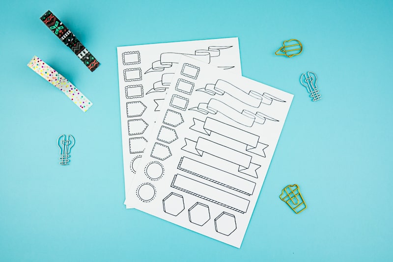 Print and cut your own planner or Bullet Journal stickers. Great for Cricut or Silhouette!