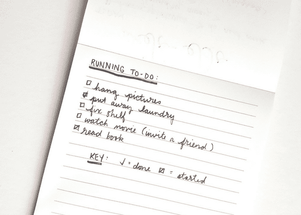 Running to-do lists and productivity. Might have to try this in my Bullet Journal.