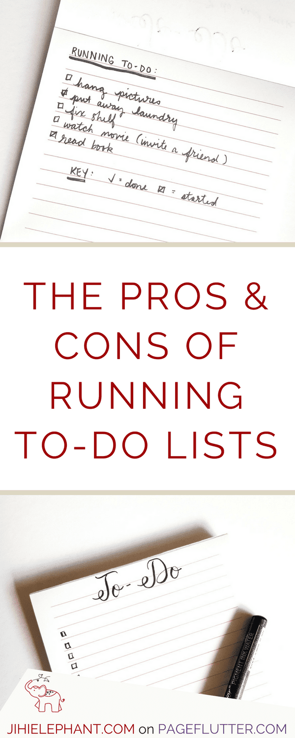 Running to-do lists and productivity. Might have to try this in my Bullet Journal. 