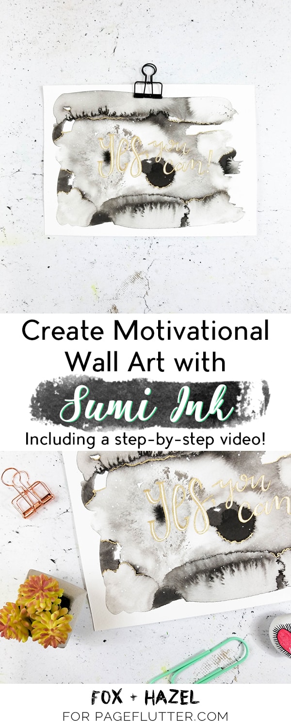 Sumi Ink Motivational Wall Art - Fox + Hazel for Page Flutter