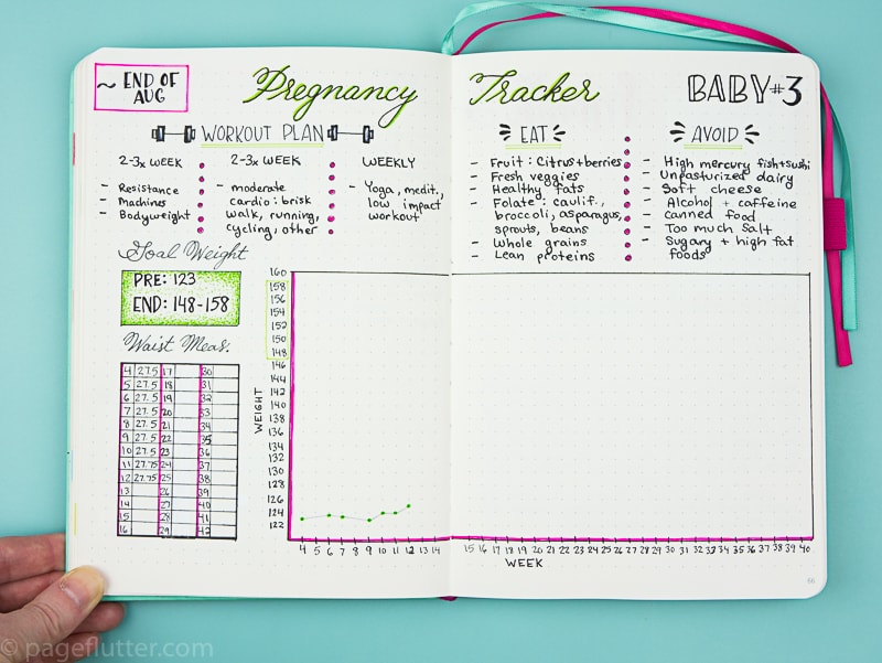 4 Pregnancy Bullet Journal Trackers To Prepare For Baby Page Flutter