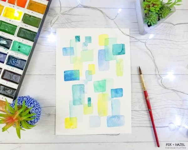 Easy Abstract Watercolor Painting For Beginners | Page Flutter