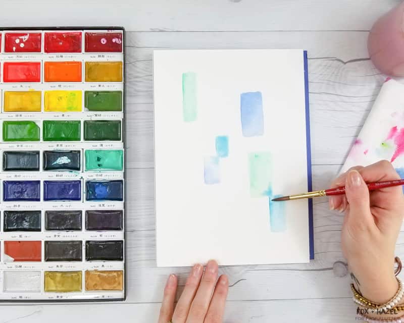 Simple abstract watercolor painting for beginners - Watercolor Affair