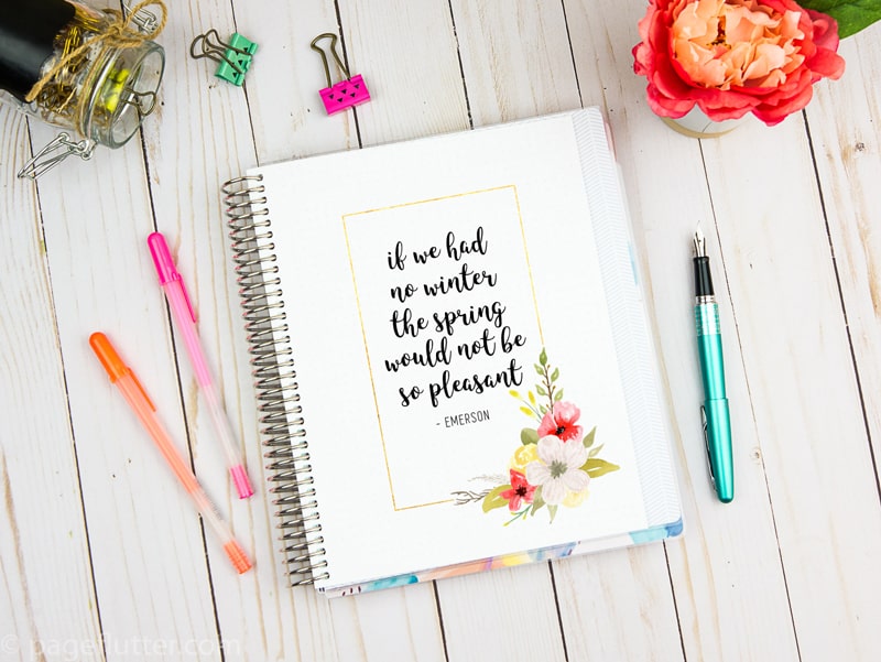 3 Free Spring Planner Art Printables - Fox + Hazel for Page Flutter 3