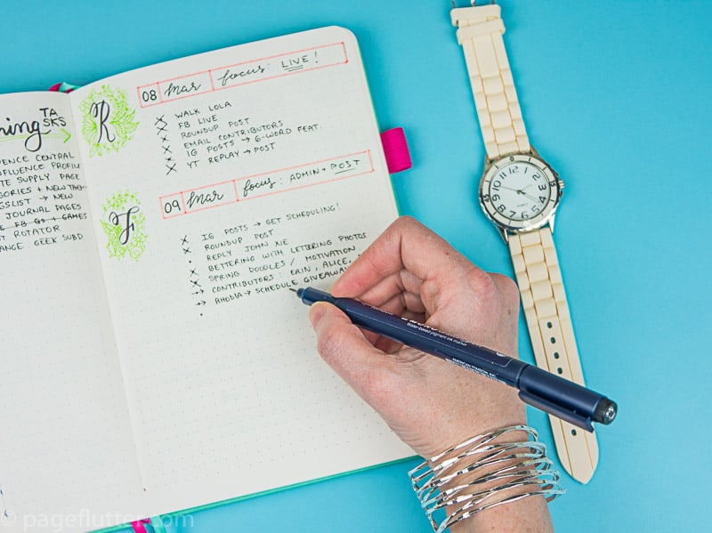 No time for planning? Put your Bullet Journal to work toward your goals with these time-management and productivity strategies.