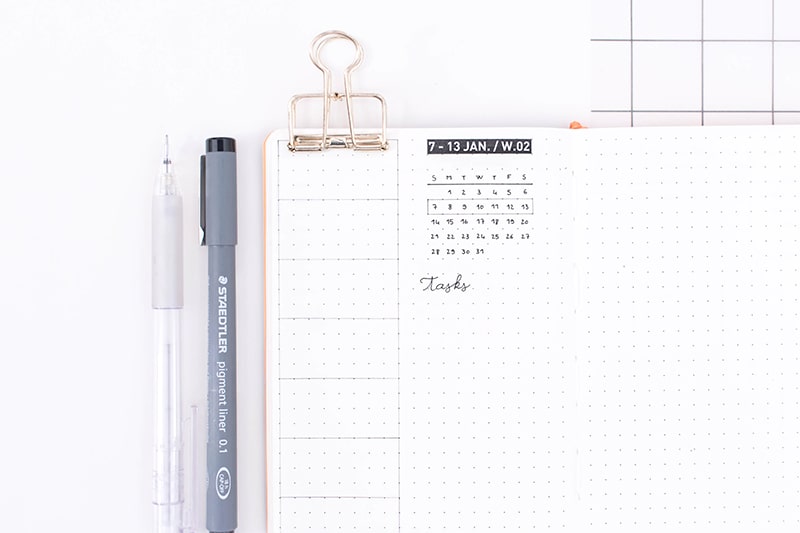 Stylish and Compact A6 Bullet Journal for Organized Planning