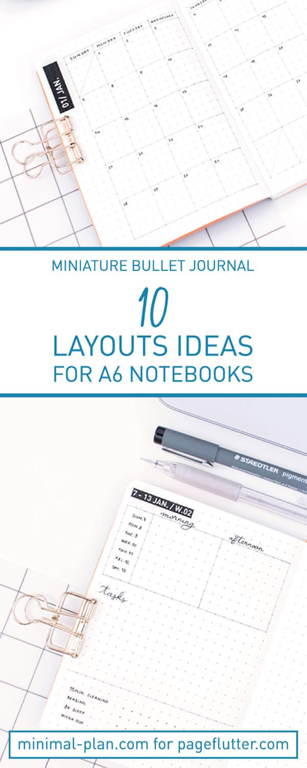 A6 Bullet journal minimalist Set up 