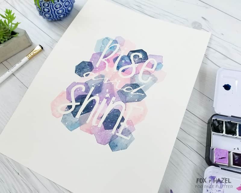 Easy Masking Fluid Watercolor Painting | Fox + Hazel for Page Flutter