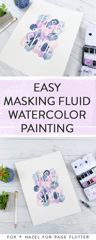 Easy Masking Fluid Watercolor Art Tutorial | Page Flutter