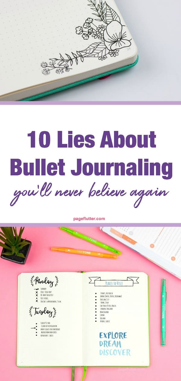 5 Bullet Journaling MythsDebunked! - the thinking closet