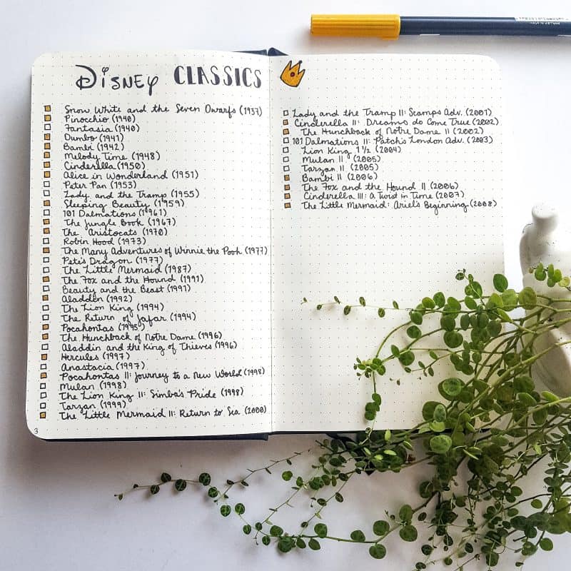 30+ Super Trackers For Your Planner: Daily, Monthly, Yearly | Disney Movie collection | Jihi Elephant for pageflutter.com