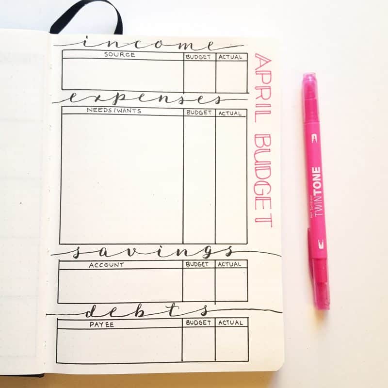 30+ Super Trackers For Your Planner: Daily, Monthly, Yearly | April budget tracker (2) | Jihi Elephant for pageflutter.com