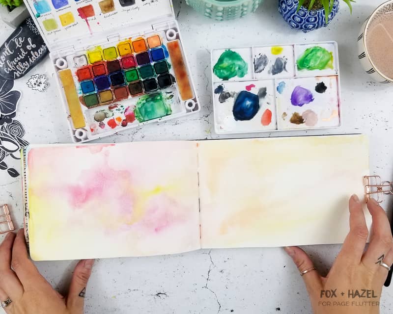 How To Create an Easy Watercolor Art Journal Page