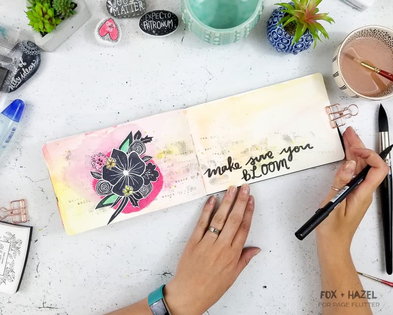 How To Create an Easy Watercolor Art Journal Page